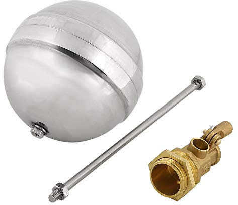 Schwimmerkugelhahn, DN25 G1 Messing Außengewinde Wassersensor Edelstahl Schwimmerkugelhahn