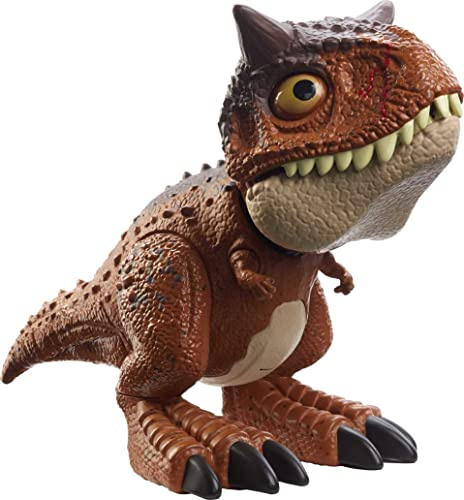 Jurassic World : la Colo du Crétacé, figurine articulée dinosaure Bébé Carnotaurus Toro, jouet pour enfant, HBY85