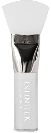 Infinitek Paris Silicone Face Mask Brush - Premium Skin Care Tool for Facial, Sleeping Masks, Mud Masks, and Body Lotion Application. White Facial Cleansing Mask Brush, and Face Mask Applicator