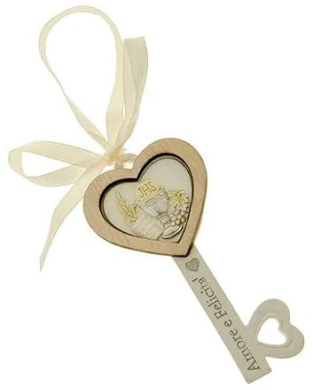 PuntoCasaStore Felicity Lot de 6 clés icône en résine calice première communion 9 cm bonbonnière