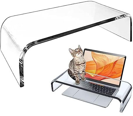 Stronrive Monitorständer Aus Acryl, Monitorständer Monitor Stand Bildschirmerhöhung, Computer Bildschirmständer Zur Aufbewahrung Von PC, Laptop, Computermonitor