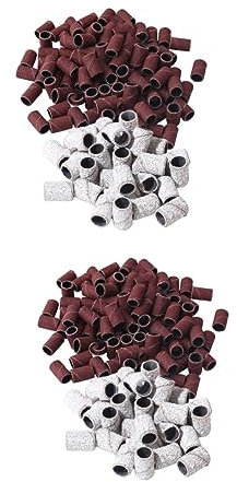 minkissy 4packungen Pack Nagelpflege Schleifbänder Für Maniküre Und Pediküre Professionelle Polierhülsen Weiß Und Braun Für Effektive Gel-politur Und Hornhautentfernung