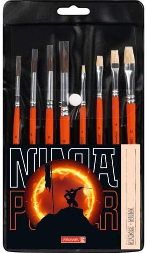 Brunnen Schulpinsel Set Ninja Power 8teilig