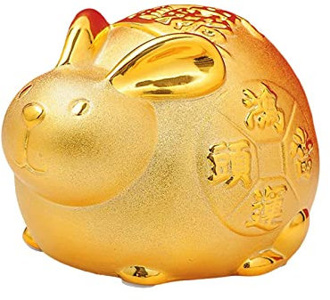 Skulptur, Statue, Figur, Tierdekor, Statue, Ornamente, Porzellan, Glückskaninchen, Sparschwein, Tierfigur, Wechselbehälter, Sammlerstück, Kunsthandwerk, Ausstellung, dekorativ for das Neujahrs-Feriens