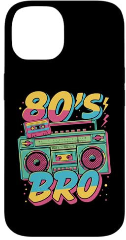Hülle für iPhone 14 80's BRO Retro Boombox and Cassette Design for 80s Fans