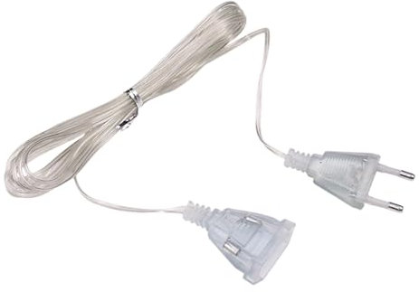 Prolunga sottile per luce di Natale, cavo di alimentazione invisibile a 2 pin da 10 piedi, prolunga cavo elettrico 220 V, cavo di illuminazione, prolunga filo per interni ed esterni