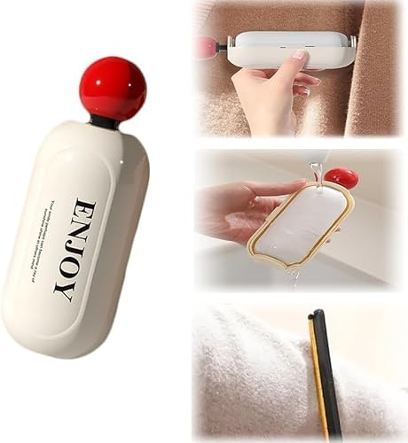 Enjoy - Rullo levapelucchi portatile Good Life, mini rullo per pelucchi riutilizzabile per rimuovere i peli di animali domestici, 2 in 1, lavabile, per vestiti, mobili, peli di cani e gatti