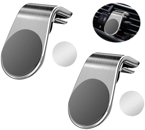 2 Stück Halterung Auto Für Ooono 2, Magnetische Handyhalterung Für Auto, L-förmige Autohalterung Für Autoausströmer, Kompatibel Mit Ooono No2/No1 Und Blitzerwarner, Mit 2 Magnetplatten Als Zubehör