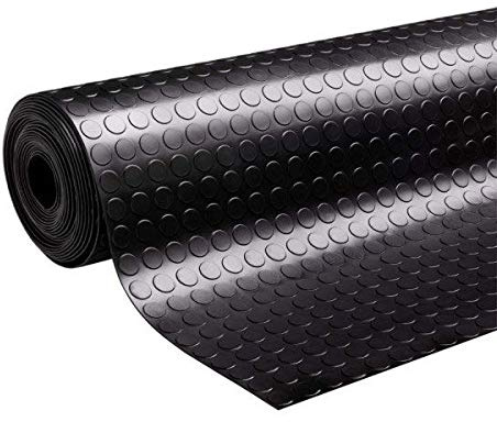 Lucatex - Rollo 1x1m pavimento Suelo Goma circulos 3mm Profesional - Suelo para talleres, comercios, garajes, colegios, embarcaciones - Suelo Antideslizante, Aislante y antiestático