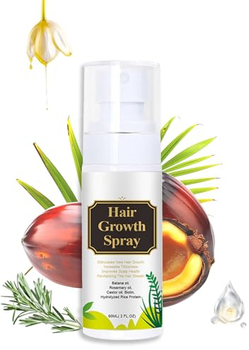 Haarwachstumsserum-Spray, natürliches Rosmarin-Haarserum-Spray mit Batana, erhöht die Dicke, reduziert Haarausfall, Haarbehandlungsöl für Damen und Herren, genießen Sie dicke und seidige Haare – 600