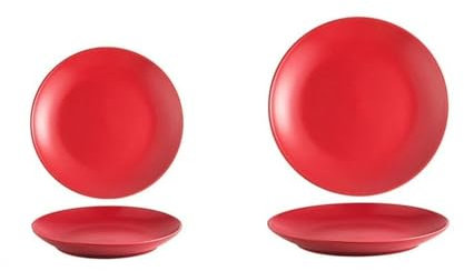 Pasta-Steakteller aus Keramik, Western-Stil, Hotel, kreativer Dessertteller, Rot, 26,7 cm