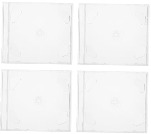 Housoutil 4stücke Cd-aufbewahrungsbox Wiederverwendbare DVD-hülle Disc-Organizer Cd-behälter Hochwertige Disc-hüllen Platz Für Medien Und DVDs Leicht Und Kompakt Für Reisen Und Tägliche Orga