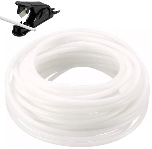 10 Meter Ptfe Schlauch Mit Cutter 2,5mm Id × 4mm Od Für Bambu Lab X1/X1c/A1/A1mini/P1p/P1s/A1/A1 Mini, Für Creality Ender3 V3/ K1/K1 Max Für Direktantrieb Extruder 3D Drucker (Weiß)