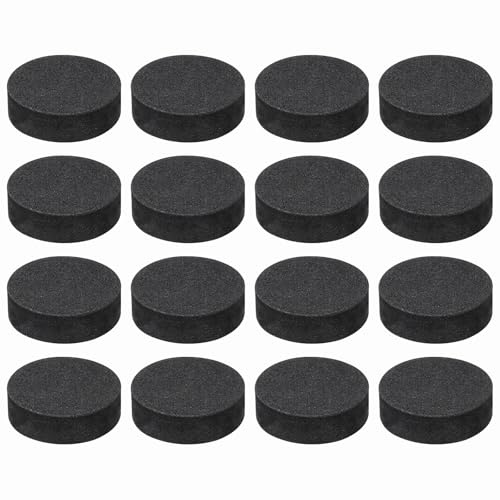 QUARKZMAN 16 stycken 16 stycken enkelsidiga ljudisolerande fötter, 30 mm x 10 mm, antislip skumgummikuddar för förstärkare, hemmabiomattor, svart
