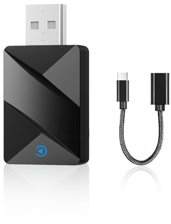 ONGNIUU Adattatore CarPlay Wireless 2 in 1, Android Auto Wireless, Dotato di WiFi Dual-band a 2,4 GHz e Tecnologia Bluetooth 5.0, Supporta i Sistemi iOS 10+ o Android 11+