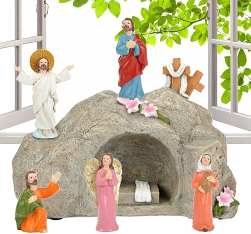 Jesusstatyer – katolsk staty av Jesu heliga hjärta i BC | Katolsk figur för heminredning | Uppstigningsdagen kontorsdekoration (syntetiskt harts