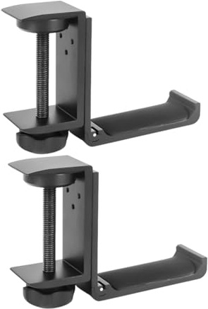 TOYZFRIENDY 2pcs Metal Headphone Stand Desk Hanger Foldable Headphone Holder Detachable Clamp for Home Office Gaming Setup