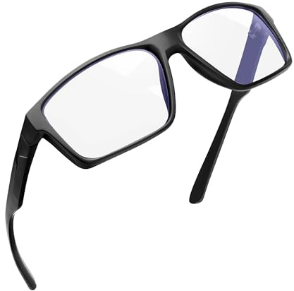Joopin Gafas Luz Azul Mujer y Hombre para Pantalla Ordenador Juegos Antifatiga Gafas Transparentes Filtro Luz Azul Marco Rectangular Ligero