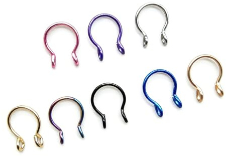 8 St 20g Falska Näsringar, U-Ring Clip-On Rostfritt Stål Septum Smycken Icke-Piercing Brosk Falsk Ring för Kvinnor Män