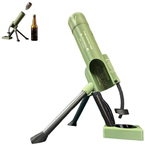 Décapsuleur pour bouteille de bière de 51 mm, lanceur de capsule tactique robuste à mains libres, ouvre-bouteille à poussoir pour cadeau et décoration pour homme pour bar et bureau (A)