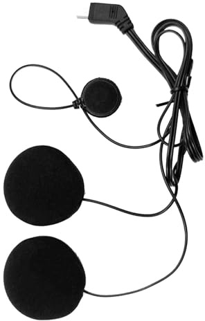 Micrófono intercomunicador para casco - Esponja ABS 77 cm 10 pines | Casco de motocicleta Micrófono de auriculares impermeable de audio Kit de repuesto de altavoces | para viajes, ciclismo y