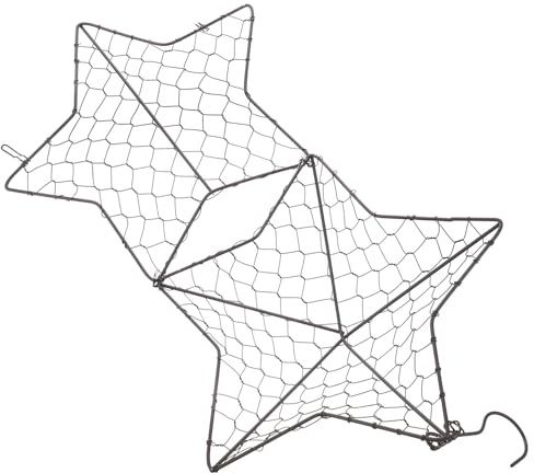 Toyvian Macetero Colgante de Hierro para Suculentas Diseño de Estrella, Soporte para Plantas de Pared, Fácil de Mostrar y Ahorro de Espacio para Decoración Interior y Oficina
