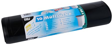Papstar 1 Karton = 5x10 Müllsäcke, LDPE 150 l 150 cm x 70 cm grau 12328