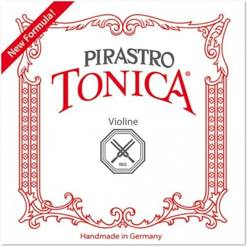 Pirastro Tonica Violinensaiten Set, 1/4-1/8 Größe, mittlere Stärke mit Kugelkopf E, Premium-Saiten aus feinem flexiblen Synthetikkern, Ersatzzubehör für professionelle und Studenten Violinspieler