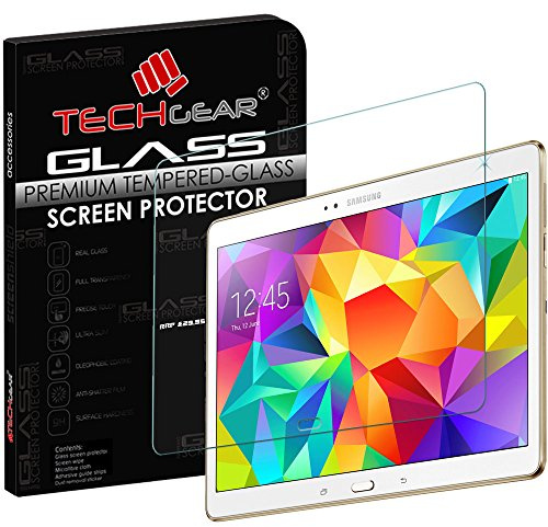 TECHGEAR Schutzfolie kompatibel mit Galaxy Tab S 10,5 Zoll - Schutzfolie Glas Anti-Kratzer Schutzabdeckung kompatibel mit Samsung Galaxy Tab S 10,5 Zoll (Models: SM-T800, SM-T805)