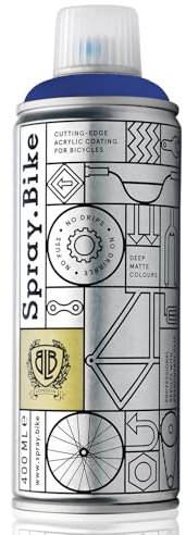 SPRAY.BIKE Fahrrad Lackspray - königsblau Matt (LONDON- Bayswater) in 400 ml Spraydose - KEINE GRUNDIERUNG notwendig - Fahrrad Lack, Sprühlack, Acryllack, Lack Spray