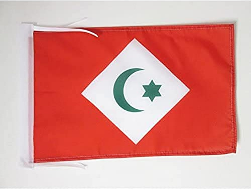 AZ FLAG Flagge Rif-Republik 45x30 cm Polyester 100D Kordeln | Für innen und außen Rif in Marokko dekorative Flagge doppelte Nähte und verstärkte Kanten mit Schnüre 100D Polyester