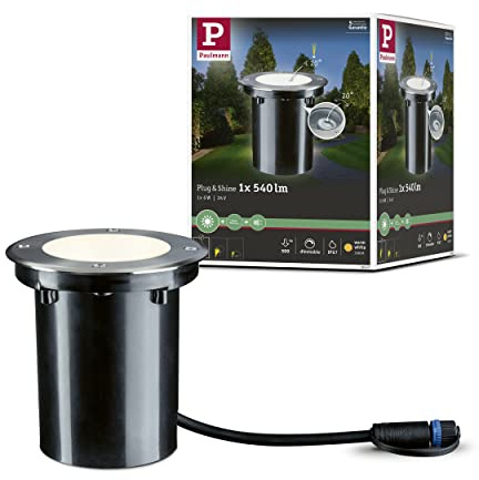 Paulmann 93907 Plug & Shine Bodeneinbauleuchte 3000K 6W 24V Ausstrahlwinkel 20° Schwenkbar 93907 LED Einbaustrahler Aussen
