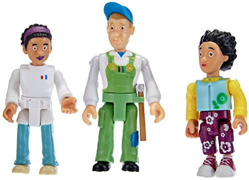 Simba 109251079 - Feuerwehrmann Sam Familie Flood Figurenset, Mike, Helen und Mandy Flood, voll beweglich, 7,5cm, ab 3 Jahre