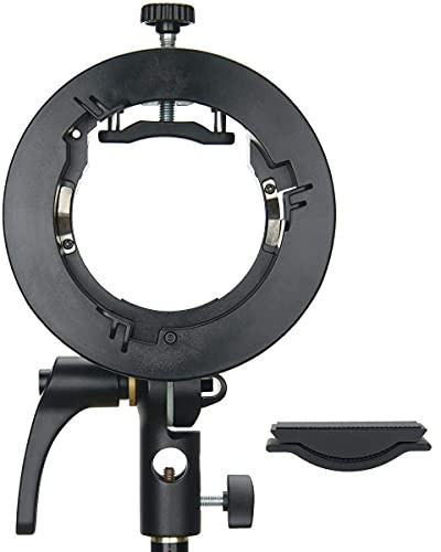 GODOX S2 Portable Flash Holder Speedlite Mount Bowens S-Fit Mount for Godox V1 V860III AD100Pro V860II AD200 AD200Pro AD400Pro Strobe Flash Softbox Umbrella Snoot Beauty Dish