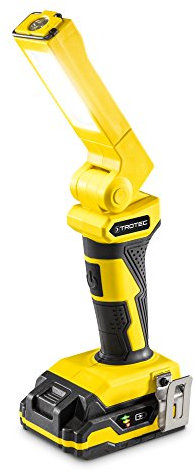 TROTEC PWLS 10-20V Akku-Arbeitsleuchte 300 lm LED-Stableuchte Taschenlampe 110 Lux Baustrahler Scheinwerfer Werkstattlampe Lampe