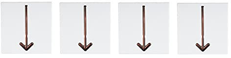 etc-shop Wandhaken Garderobe modern Wand Kleiderhaken klappbar Klapphaken Garderobe, weiß1x Pfeil Haken rot-gold, BxH 16,4 x17cm, 4er Set