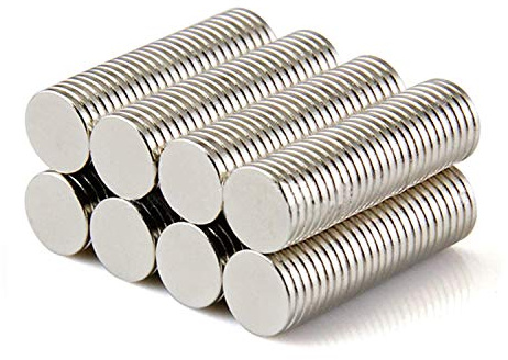 Yizhet 50 Pezzo Calamite Piccole Magneti Neodimio | Parete Lavagna per il Frigo per Ufficio Rotondi per Servizio Pesante ( 8x 1mm)
