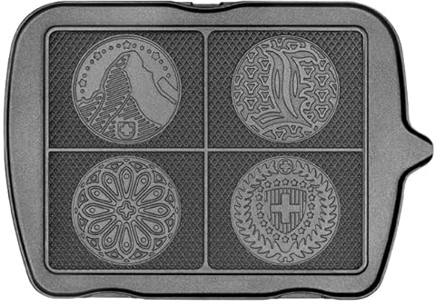 LAGRANGE Jeu de plaques Bricelets, compatible avec tous les gaufriers Premium, Plaques en fonte d'aluminium, Revêtement antiadhésif double couche, 010242