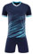 inlzdz Kinder Trainingsanzug Jogginganzug Zweiteiliger Kurzarm Sportshirt Laufshirt Shorts Set Kurze Sporthose Jogginghose Sommer Sportbekleidung Fitness Sport Outfits Dunkelblau 128-134