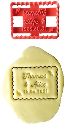 Cortador de galletas pequeño de pareja de mantequilla - Personalizable con el nombre