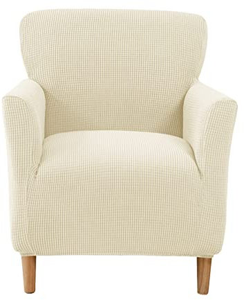 JHLD Kleine Sofabezug, Sesselbezug Jacquard Stretch Sofahusse Couchbezug Maschinenwaschbar Sofa Überwürfe Für Wohnzimmer Schlafzimmer-Beige-1 Stück