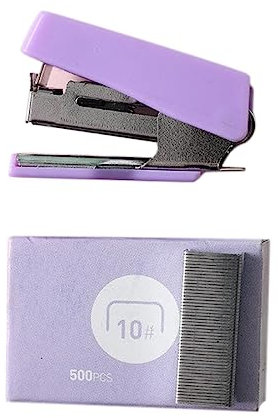 1 Pezzi Mini Spillatric, Spillatrice Piccola, Spillatrici, Gadget Scuola, Pinzatrice Piccola, Con 400pcs Graffette Pinzatrice, Utilizzabile a Casa e in Ufficio, Per Tenere in Ordine Documenti (Viola)