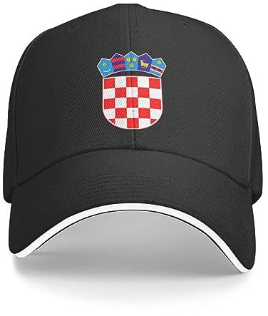TONFON Baseballkappe Hiphop Sonnenhut klassisches Wappen von Kroatien Baseballkappe für Damen und Herren atmungsaktiv Papa-Hut Sport Snapback Geburtstagsgeschenke