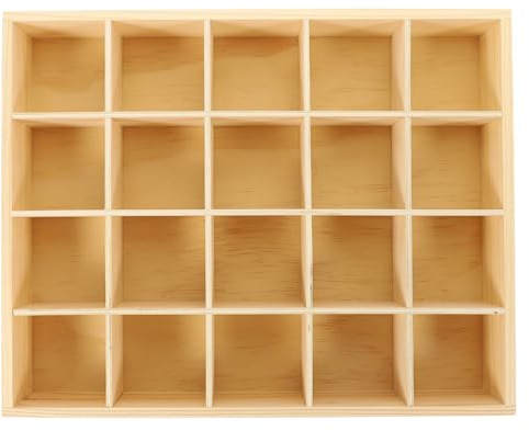 DEARMAMY Aufbewahrungsbox Holz Mit 20 Fächern Unterwäsche Organizer Für Socken Höschen Und Bhs Stapelbarer Schubladeneinsatz Für Schrank Kommode Oder Unter Dem Bett 13.39 X 10.63 X 1.97 in