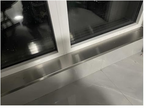 Alféizar de ventana Reborde De Ventana De Acero Inoxidable, Hogar Comercial Tablero De Alféizar Interior Exterior Tapajuntas Para Alféizar De Ventana Protector De Alféizar Recortable ( Color : W 18cm/