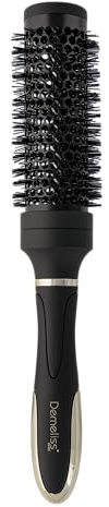 Demeliss Paris - Brosse Brushing Diamètre 35 mm avec Picots Nylon - Volume et Brillance - Idéale pour Tous Types de Cheveux - Coiffage Facile Sans Casse ni Frisottis - Volume Naturel, Coiffure