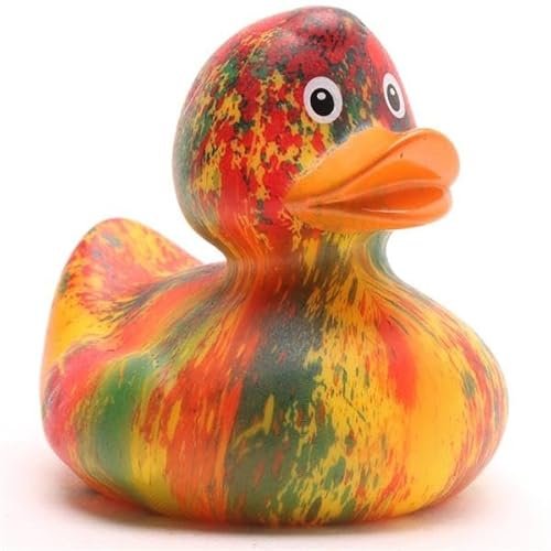 Splash Badeente - inkl. Gummienten-Schlüsselanhänger im Set I L9cm I Quietscheente I Geschenk für Glück