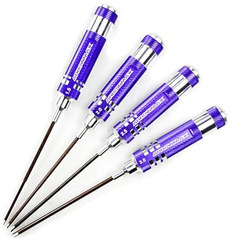 ARROWMAX Set di cacciaviti esagonali per utensili RC - Set di cacciaviti esagonali per auto telecomandate, barche, quidcopter, elicotteri e altro ancora - 4 pezzi (1,5 mm, 2 mm, 2,5 mm, 3 mm)