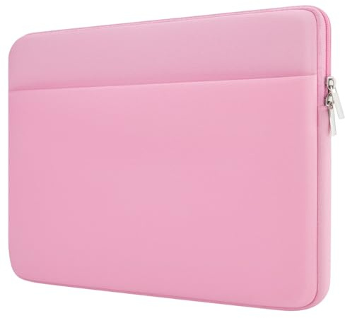 HEDUGO Laptop Sleeve Bag Compatible with 13 to 14 inches MacBook Air/Pro Chromebook Notebook Portable Case with Front Pocket Padded Computer Pouch Cover Protective for 13” to 14” Laptop,Pink