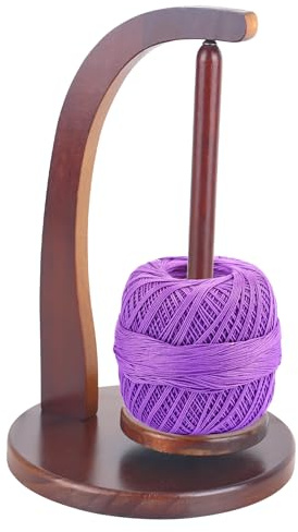 Wollabwickler Wollhaspel Rotierender Magnetischer Wollknäuelhalter Holz - Yarn Winder, Garnhalter Wollhalter Wollwickler Garnrollenhalter für Strickliebhaber Häkel- und Strickzubehör-Geschenke